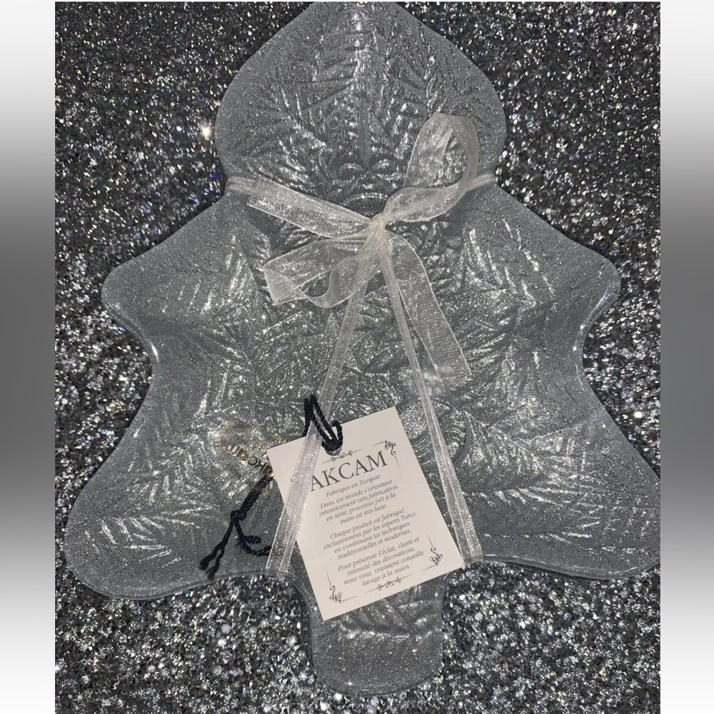 AKCAM TURKISH GLASS CHRISTMAS TREE SHAPE Plates 4